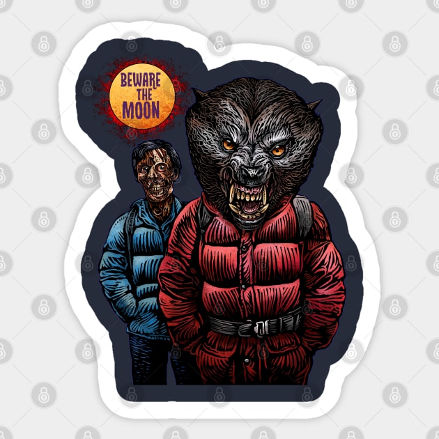 Beware the Moon Sticker by ChetArt